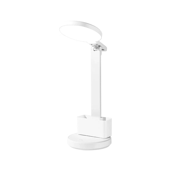 Foldable Blue-Light Blocking LED Desk Lamp with Storage Slot – USB Rechargeable Dimmable Reading Light for Study,Bedside,Office Desk,Graduation Gift