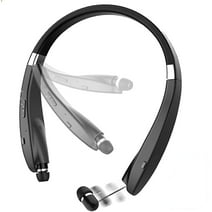 Foldable Bluetooth Headset,Lightweight Retractable Bluetooth Headphones for Sports&Exercise, Noise Cancelling Stereo Neckband Wireless Headset