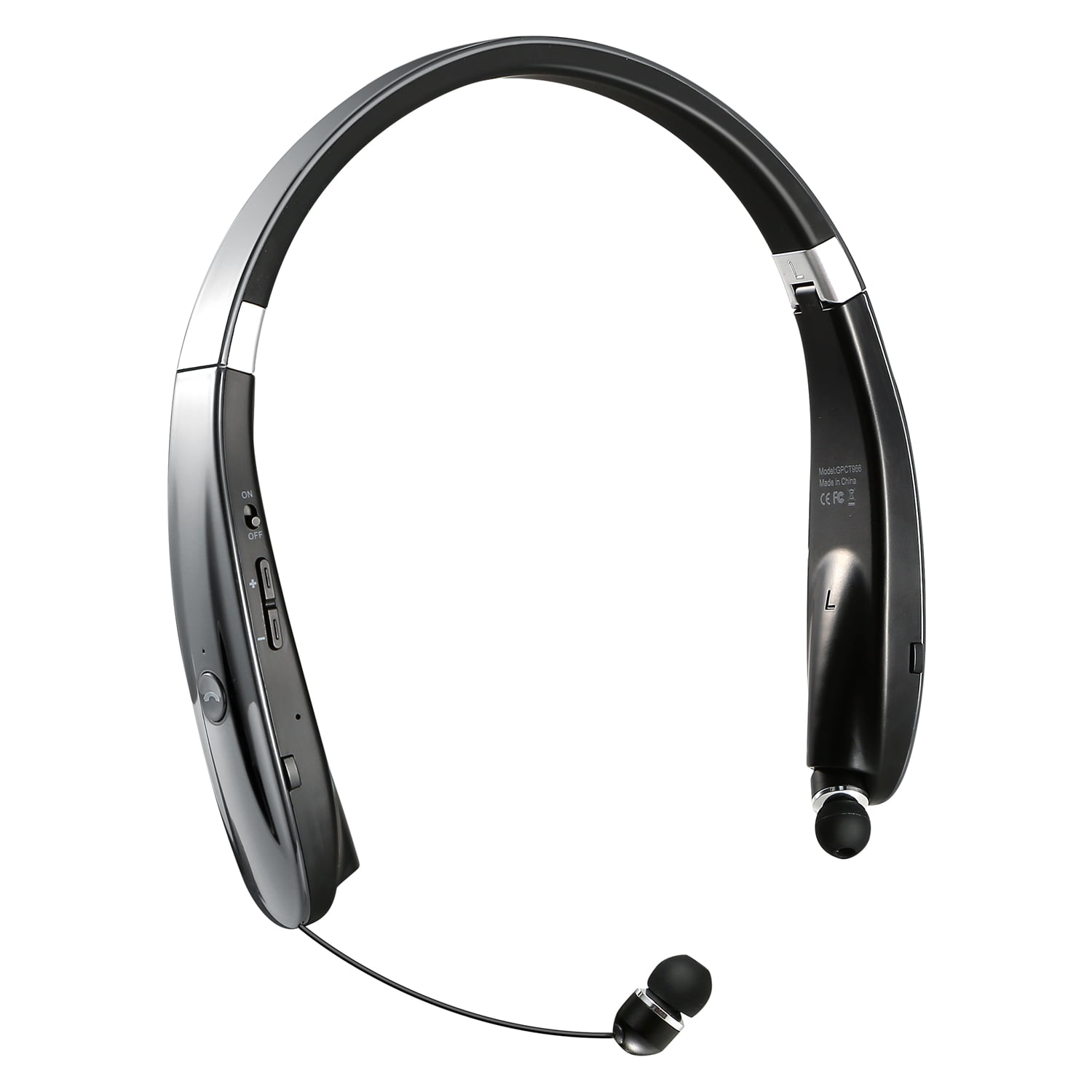 Foldable Bluetooth Neckband Headphones with Mic, Kuwait Ubuy