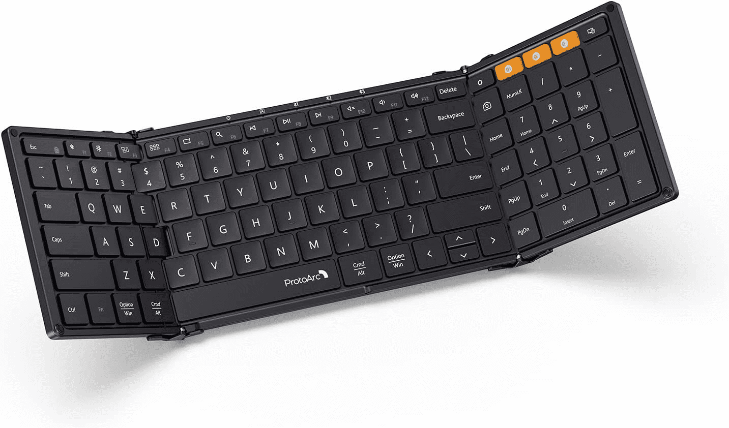 Foldable Bluetooth Keyboard, ProtoArc XK01 Portable Keyboard with