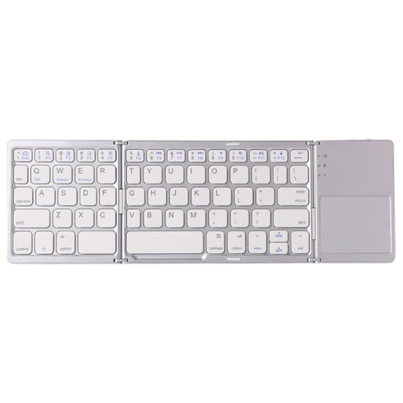Foldable Bluetooth Keyboard with Touchpad - Portable Wireless Keyboard with Holder, Rechargeable Ultra Slim Pocket Folding Keyboards for android Windows iOS Tablet & Laptop