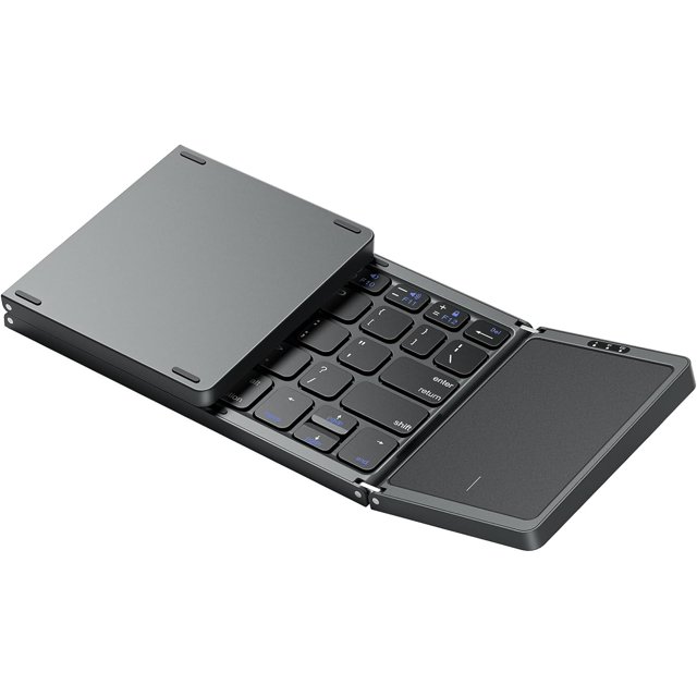 Foldable Bluetooth Keyboard with Touchpad, Wireless Folding Keyboard