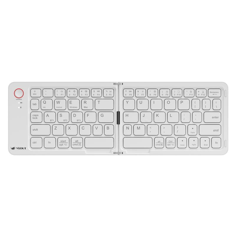 Foldable Bluetooth Keyboard, Ultra-Thin Portable Wireless Keyboard with Backlit, Lightweight for Laptop, iPad, iPhone, Android, Windows, Mac
