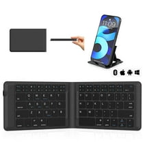 Foldable Bluetooth Keyboard, Wireless Folding Keyboard, Multi-Device and Rechargeable, Portable Keyboard for iPhone, iPad, Android, Windows Laptop, Desktop, Tablet and PC