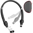 thumbnail image 1 of Foldable Bluetooth Neckband Headphones, Wireless Sports Headset with Retractable Earbuds, Sweatproof Noise Cancelling Stereo Earphones with Built-in Mic for Running, Workout (Deep Black), 1 of 13