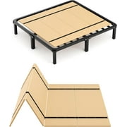 Foldable Box Spring, Bunkie Board, Bed Support Slats, Bed Boards for Under, Full 60 x 48 in
