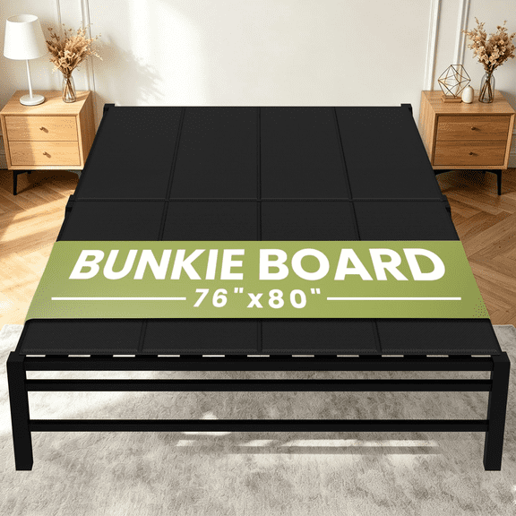 Foldable Box Spring, Bunkie Board Twin Size 38" x75'',10MM Bed Support Board, Anti-Sag Mattress Support for Slatted Bed Frame, Bunk Bed & Platform Bed