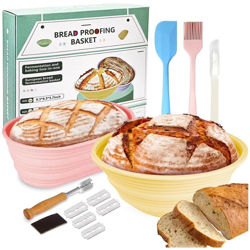 Artisan Bread Making Tools Proofing Basket & Embosser for Craft Baking