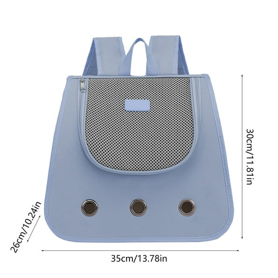 Foldable Breathable Cat Backpack 13.78x11.81x10.24in, Nylon Pet Carrier with Multi-Carry System for Walking Hiking Travel, 4 Color Options(Dark Blue)
