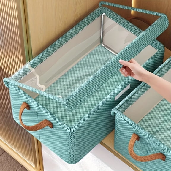 Foldable Breathable Fabric Storage Box - Flip-Top Wardrobe & Under-Bed Organizer