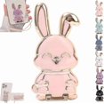 thumbnail image 1 of Foldable Bunny Phone Bracket, Creative Pull Rod & Foldable Design, Cute Bunny Stand Phone Holder, for Home Office Study Desk Travel, Sturdy Base Compatible with All All Mobile Phone Tablets(Pink), 1 of 9