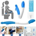 thumbnail image 1 of HQinX Foldable Butt Wiper: 15.7" Toilet Wiping Aid with Adhesive Hook & Carry Bag – Bathroom Personal Care Reaching Tool, 1 of 7