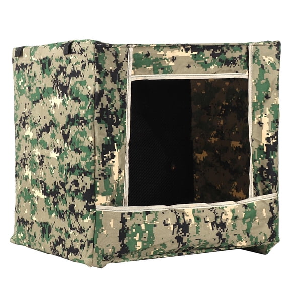 Foldable Camo Slingshot Target Box, 40x40cm Thickened Fabric Shooting Target with Steel Skeleton, Portable Steel Ball Recycling Trap for Outdoor Practice