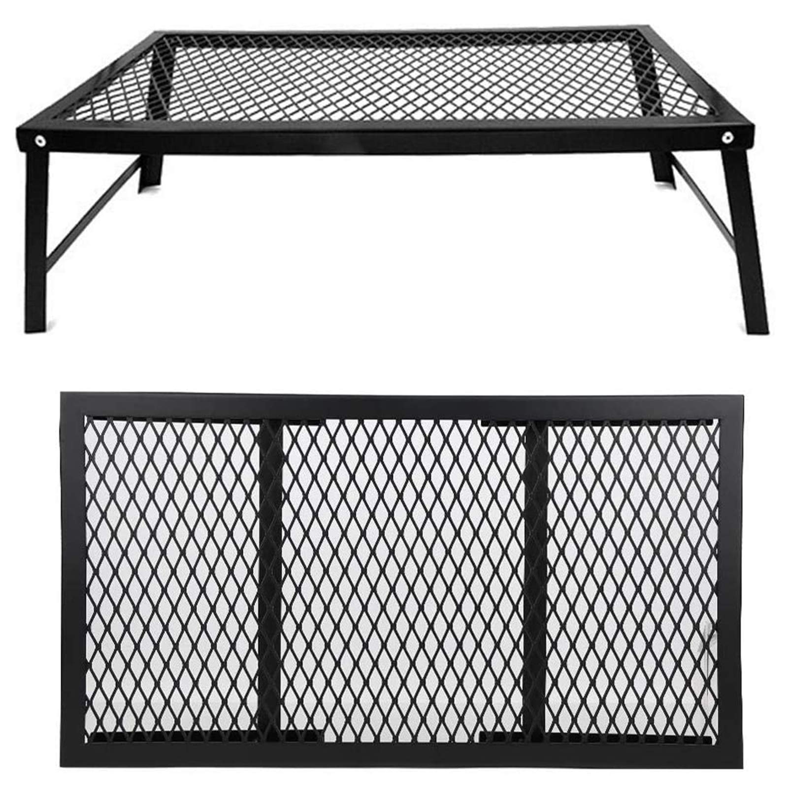 Foldable Campfire Grill, Heavy Duty Charcoal Grill, Portable Camping