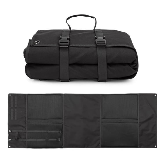 Foldable Camping Mat for Outdoor Adventures with Lightweight Aluminum Fold Design Ideal for Motorcycle Travel and Camping in 75x200cm 1000D Quilted Mat