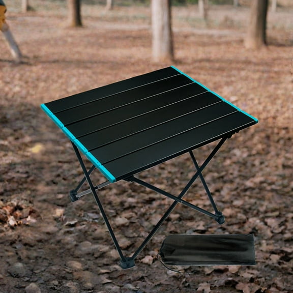 Foldable Camping Table - All-in-One Portable 16-Inch Light Aluminum Table for Picnic, Beach, BBQ & Travel, Includes Carry Bag