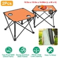 thumbnail image 1 of Foldable Camping Table, Portable Picnic Table Lightweight Travel Desk with 2 Cup Holders & Carrying Bag, Easy to Carry, Perfect for Outdoor Camping, Picnic, BBQ, Beach, Travel, Hiking, Home Use (2Pc), 1 of 10
