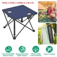 thumbnail image 1 of Foldable Camping Table, Portable Picnic Table Lightweight Travel Desk with 2 Cup Holders & Carrying Bag, Easy to Carry, Perfect for Outdoor Camping, Picnic, BBQ, Beach, Travel, Hiking, Home Use (1Pc), 1 of 9