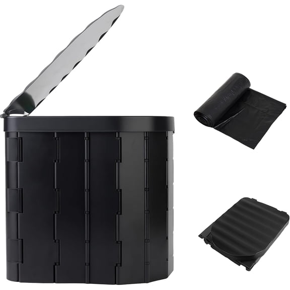 Foldable Camping Toilet Portable Toilet for Camping TravelToilet for Car, Hiking & Outdoor Use Portable Potty for Adults Durable Lightweight Emergency Toilet with Lid, Seat & Carry Bag