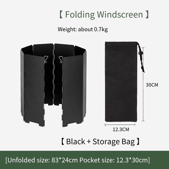 Foldable Camping Windshield - 10-Panel Outdoor Wind Barrier