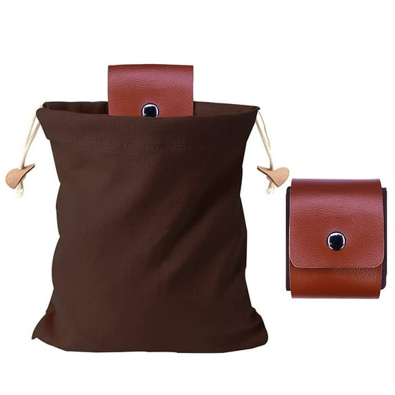 Foldable Canvas Belt Bag Collapsible Foraging Pouch - Water-Resistant Material, Multipurpose for Travel Camping Hiking