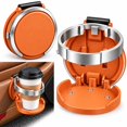 thumbnail image 1 of Foldable Car Cup Holder with Hook Universal Car Door Cup Holder, Back Clip Foldable Cup Holder Portable Space-Saving 2-In-1 Extra Cup Holder for Water Bottles Coffee Cups, 1 of 7