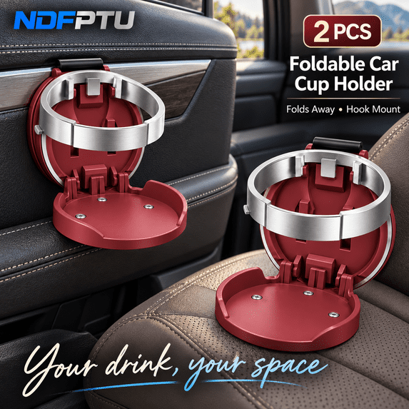 Foldable Car Cup Holder with Hanging Hook Car Door Drink Holder with ...