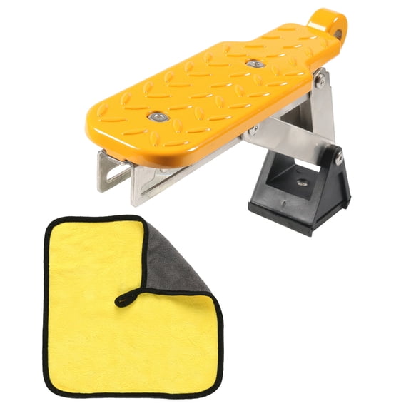 Foldable Car Door Step Stand Pedal Access to Vehicles Top Roof Both Feet Stand Pedal Ladder for Most SUV Truck