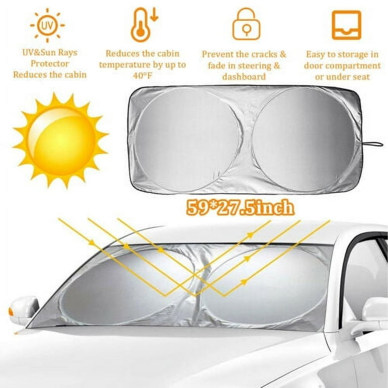 Foldable Car Front Rear Window Windshield Sun Shade Shield Cover Visor 