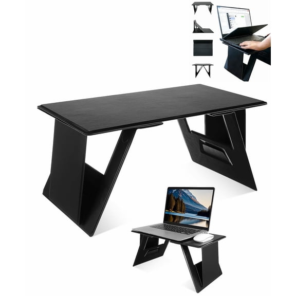 Foldable Car Steering Wheel Tray & Backseat Table - Portable Laptop Desk for Vehicle - Multifunctional Tablet & Notebook Stand for Road Trips - Stable & Invisible Bracket Design for Bed & Car Use