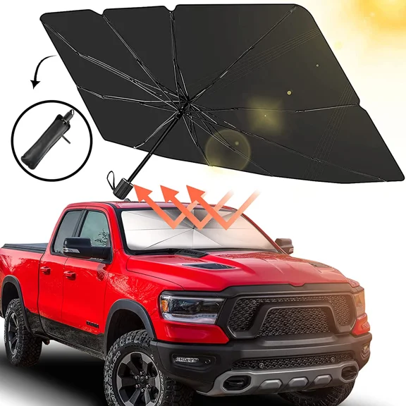 Foldable Car Sun Shade Uv Block Umbrella Windshield Front Window Cover Visor Van