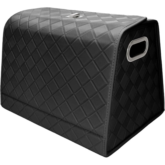 Foldable Car Trunk Organizer – Waterproof 2-Section Expandable Storage with Quick-Fold Tech, Fits SUV/Sedan for Groceries/Travel