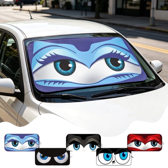 Foldable Car Windshield Sun Shade,Thickened Heat Insulation Layer, Used for Vehicle Sun Blocking, Interior Temperature Reduction, Auto Protection and Daily Driving Travel Use, E