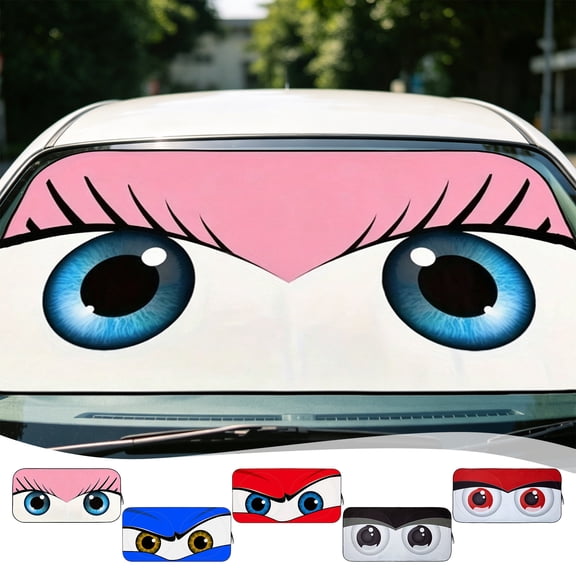 Foldable Car Windshield Sunshade, Sun Protection Heat Insulation Shield, Front Window Visor Cover for Auto Truck SUV UV Blocking Interior Car Accessory, E