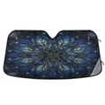 thumbnail image 1 of Foldable Car Windshield Sunshade UV Sun Visor Protector Blocks UV Rays Keeps Vehicle Cool 53x23.5 Inch Blue Glass Flower Petals, 1 of 8