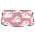 thumbnail image 1 of Foldable Car Windshield Sunshade UV Sun Visor Protector Blocks UV Rays Keeps Vehicle Cool 53x23.5 Inch Cute White Dogs, 1 of 8