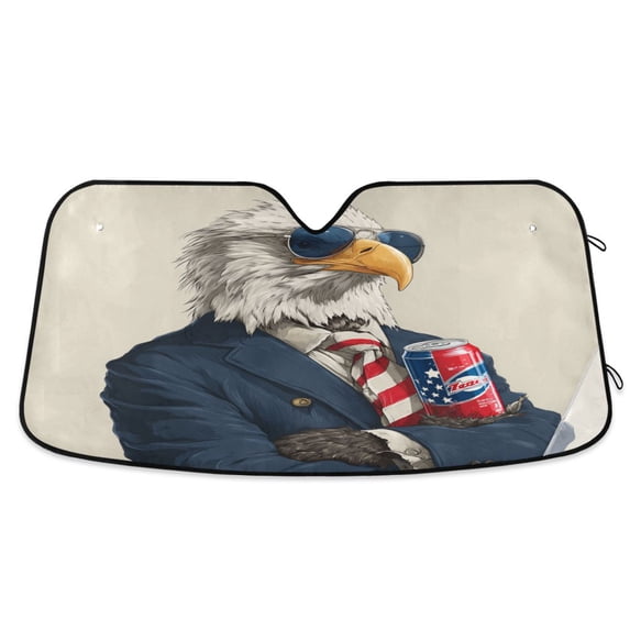 Foldable Car Windshield Sunshade UV Sun Visor Protector Blocks UV Rays Keeps Vehicle Cool 53x23.5 Inch Mr Eagle