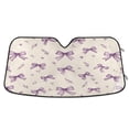 thumbnail image 1 of Foldable Car Windshield Sunshade UV Sun Visor Protector Blocks UV Rays Keeps Vehicle Cool 53x23.5 Inch Pastel Lavender Bows, 1 of 8