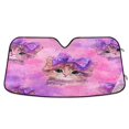thumbnail image 1 of Foldable Car Windshield Sunshade UV Sun Visor Protector Blocks UV Rays Keeps Vehicle Cool 55x27.6 Inch Adorable Orange Cat Pattern, 1 of 8
