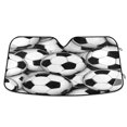 thumbnail image 1 of Foldable Car Windshield Sunshade UV Sun Visor Protector Blocks UV Rays Keeps Vehicle Cool 55x27.6 Inch Classic Soccer Tile Pattern, 1 of 8
