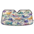 thumbnail image 1 of Foldable Car Windshield Sunshade UV Sun Visor Protector Blocks UV Rays Keeps Vehicle Cool 55x27.6 Inch Elegant Watercolor Butterfly Painting, 1 of 8
