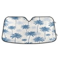thumbnail image 1 of Foldable Car Windshield Sunshade UV Sun Visor Protector Blocks UV Rays Keeps Vehicle Cool 57x31.5 Inch Indigo Palm Pattern, 1 of 8