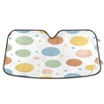 thumbnail image 1 of Foldable Car Windshield Sunshade UV Sun Visor Protector Blocks UV Rays Keeps Vehicle Cool 57x31.5 Inch Pastel Basketball Doodle Pattern, 1 of 8