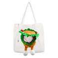 thumbnail image 1 of Foldable Cat Carrier Tote Bag Breathable Pet Travel Handbag Hamburger‑Style Pattern For Outdoor Camping Hiking Vet Visit(White-45X51Cm), 1 of 3