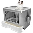 Foldable Cat Litter Box, Enclosed Kitty Litter Box, Top Entry Anti