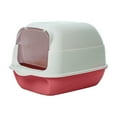 thumbnail image 1 of Foldable Cat Litter Box, Fully Enclosed Litter Box with Lid, Covered Kitty Kitten Litter Boxes Enclosure with Scoop, Odor Control, Easy to Clean, 3 Modes for Cat up to 12 lbs(Pink), 1 of 6