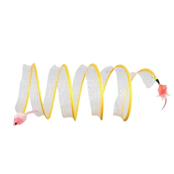 Foldable Cat Track Toy Interactive Play Tunnel Channel for Indoor Feline Exercise and Exploration Activity