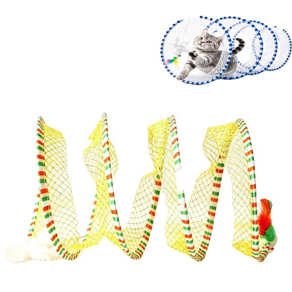 Foldable Cat Tunnel - Memory Steel, S - Shaped for All Cats