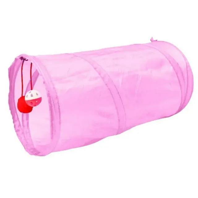Foldable Cat Tunnel Toy Durable Polyester Cloth Interactive Rolling