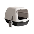 thumbnail image 1 of Foldable Cats Litter Box, Enclosed Cats Litter Box with Lid and Scoop, Large Size Anti-Splashing Easy to-Clean, Front Entry and Exit, Boxes from Kitten to Adult (Black), 1 of 6